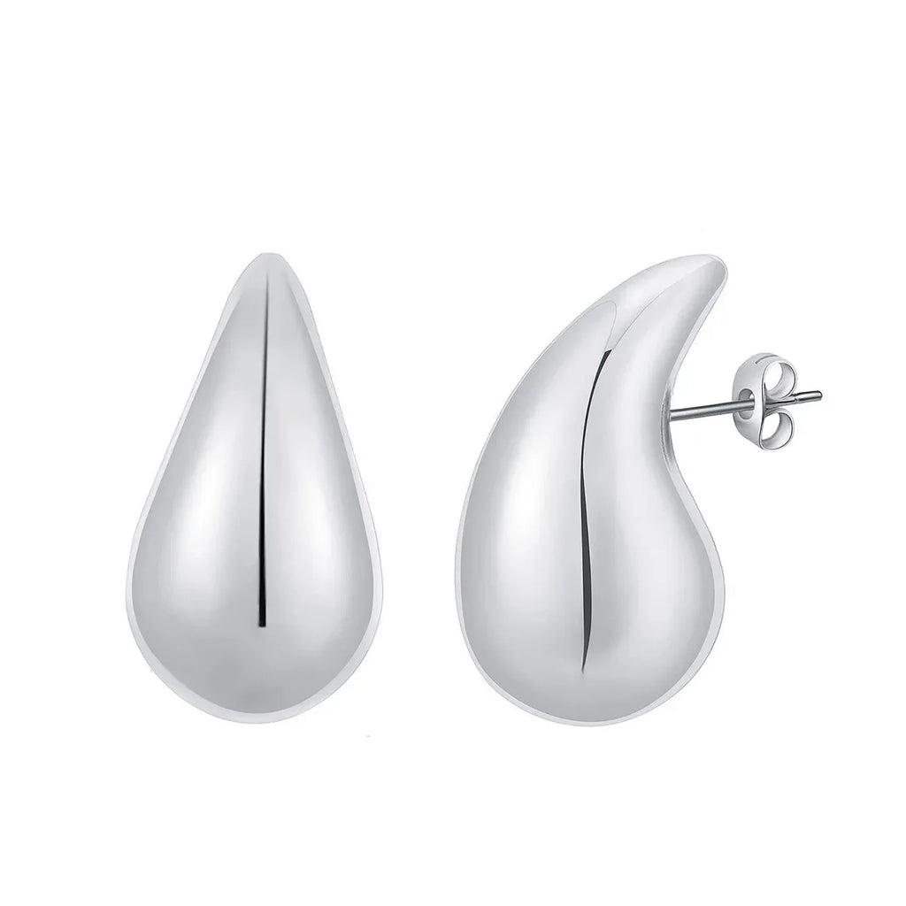 Andara 925 Sterling Silver Teardrop Earrings Eye-Catching Design Style Metal Texture 18k Gold Fashion Jewelry