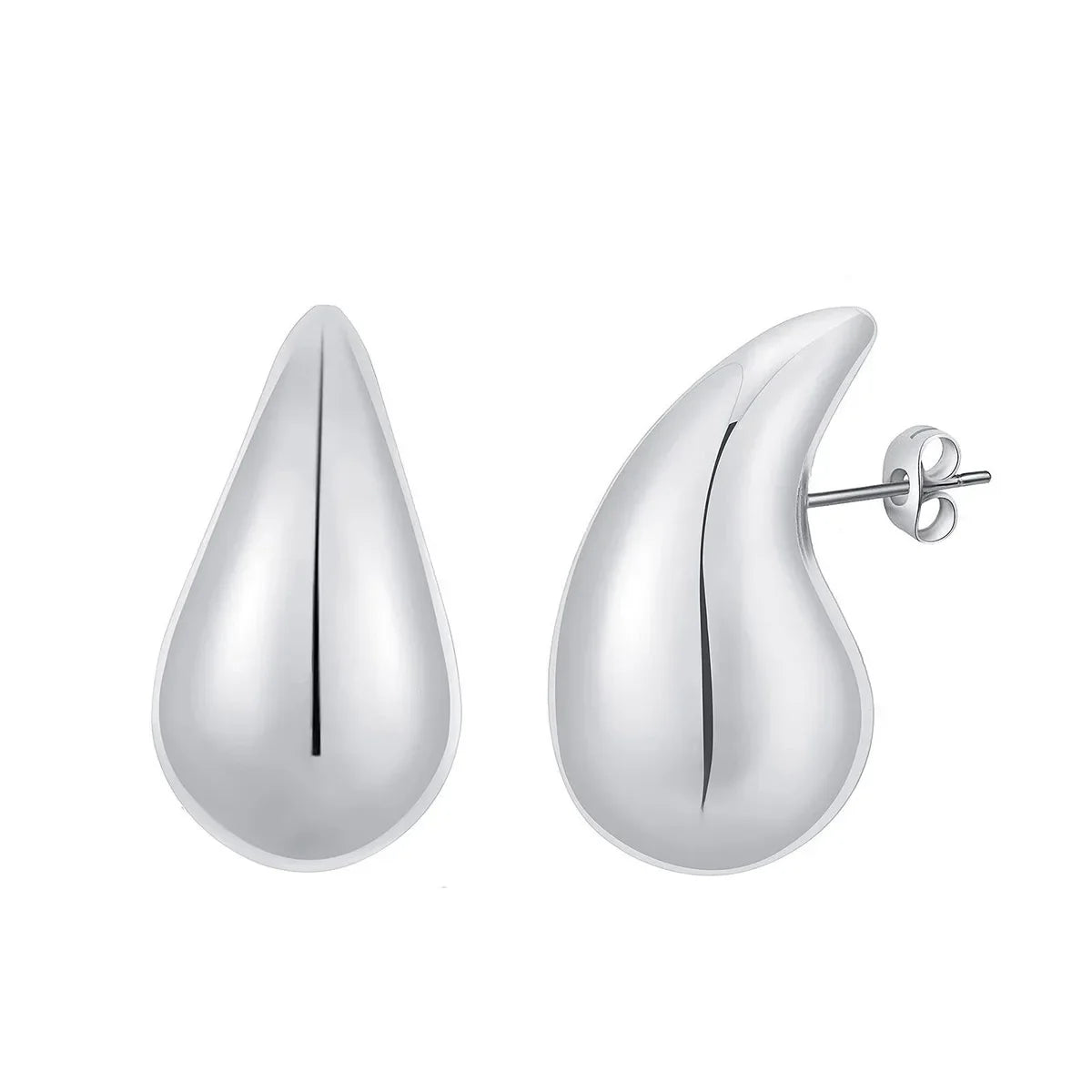 Andara 925 Sterling Silver Teardrop Earrings Eye-Catching Design Style Metal Texture 18k Gold Fashion Jewelry